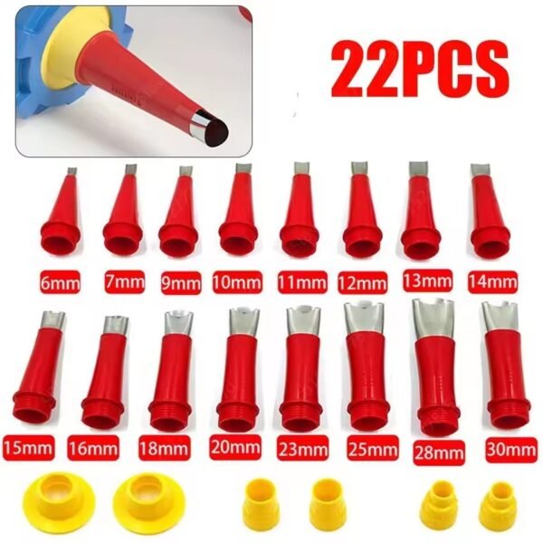 22PCS Stainless Steel Caulk Nozzle Pack