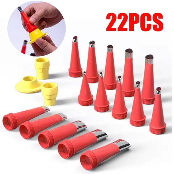 22PCS Stainless Steel Caulk Nozzle Pack - Image 2