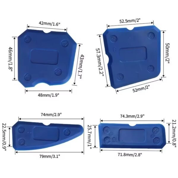 4pcs Silicone Glass Cement Scraper Set - Image 5