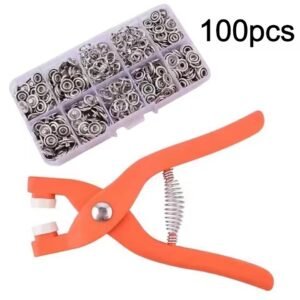 Snap Button Kit with Hand Pressure Pliers